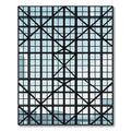 Architectural Sky Blue Structural Grid Rug