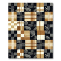 Plaid Stone Mosaic Geometric Composition Rug