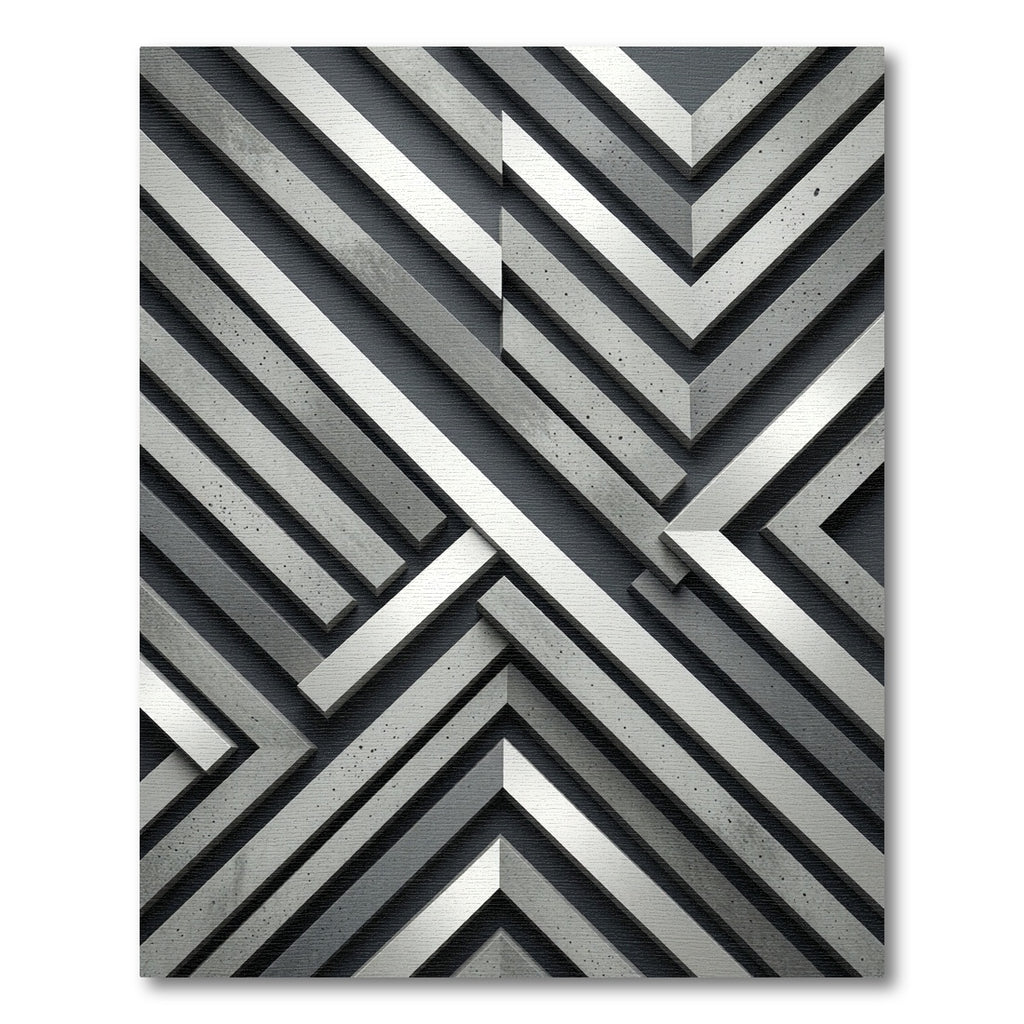 Modern Gray Intersecting Lines Rug