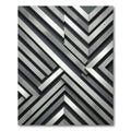Modern Gray Intersecting Lines Rug
