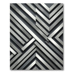Modern Gray Intersecting Lines Rug