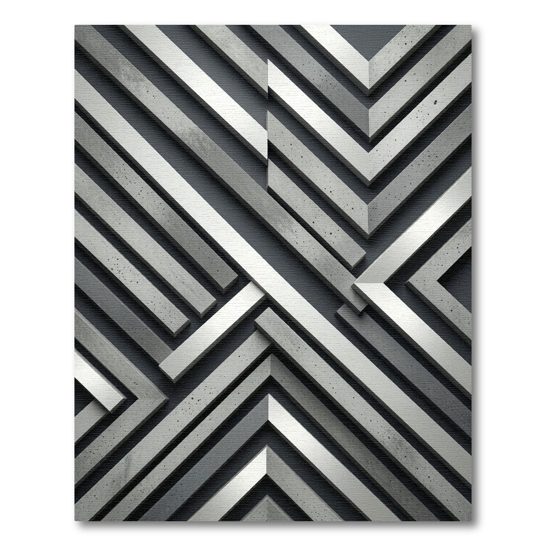 Modern Gray Intersecting Lines Rug