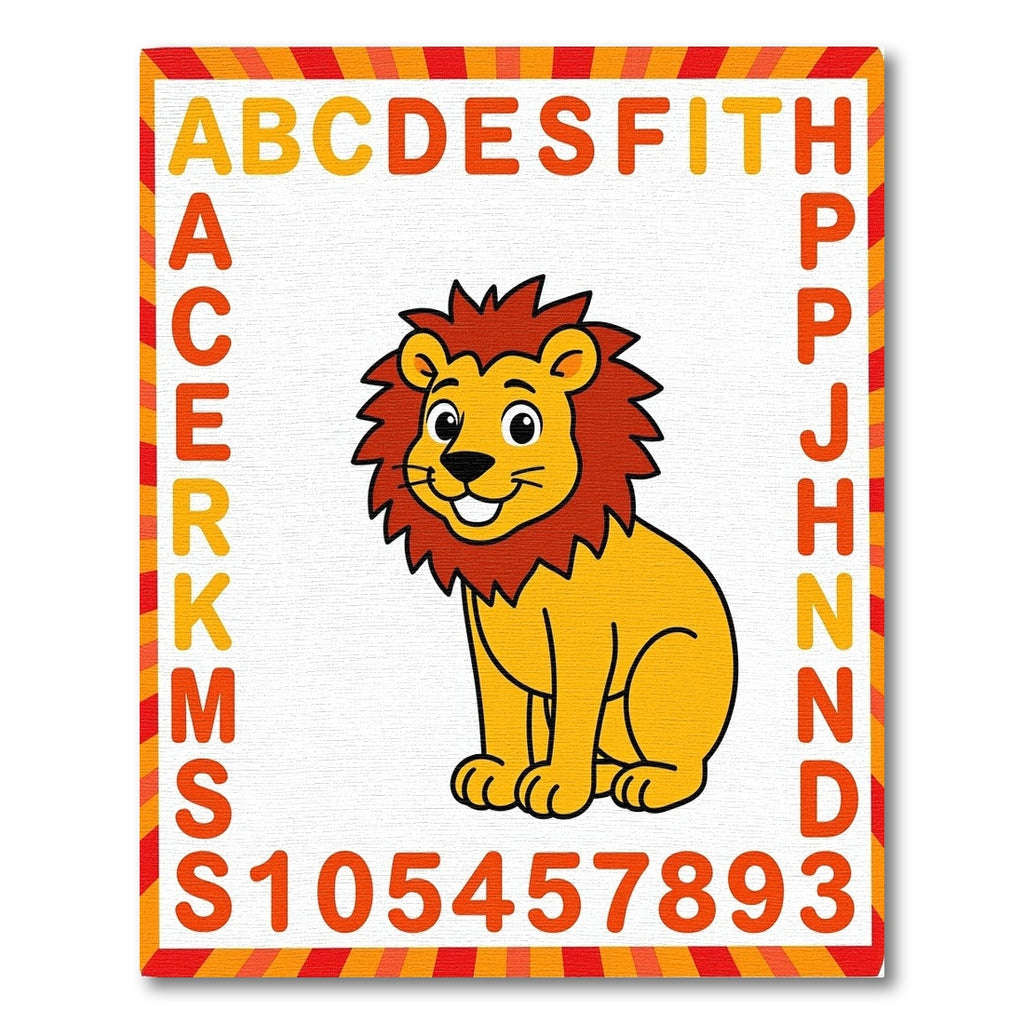 Happy Lion Alphabet Play Rug