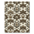 Brown Floral Acanthus Damask Rug