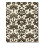 Brown Floral Acanthus Damask Rug