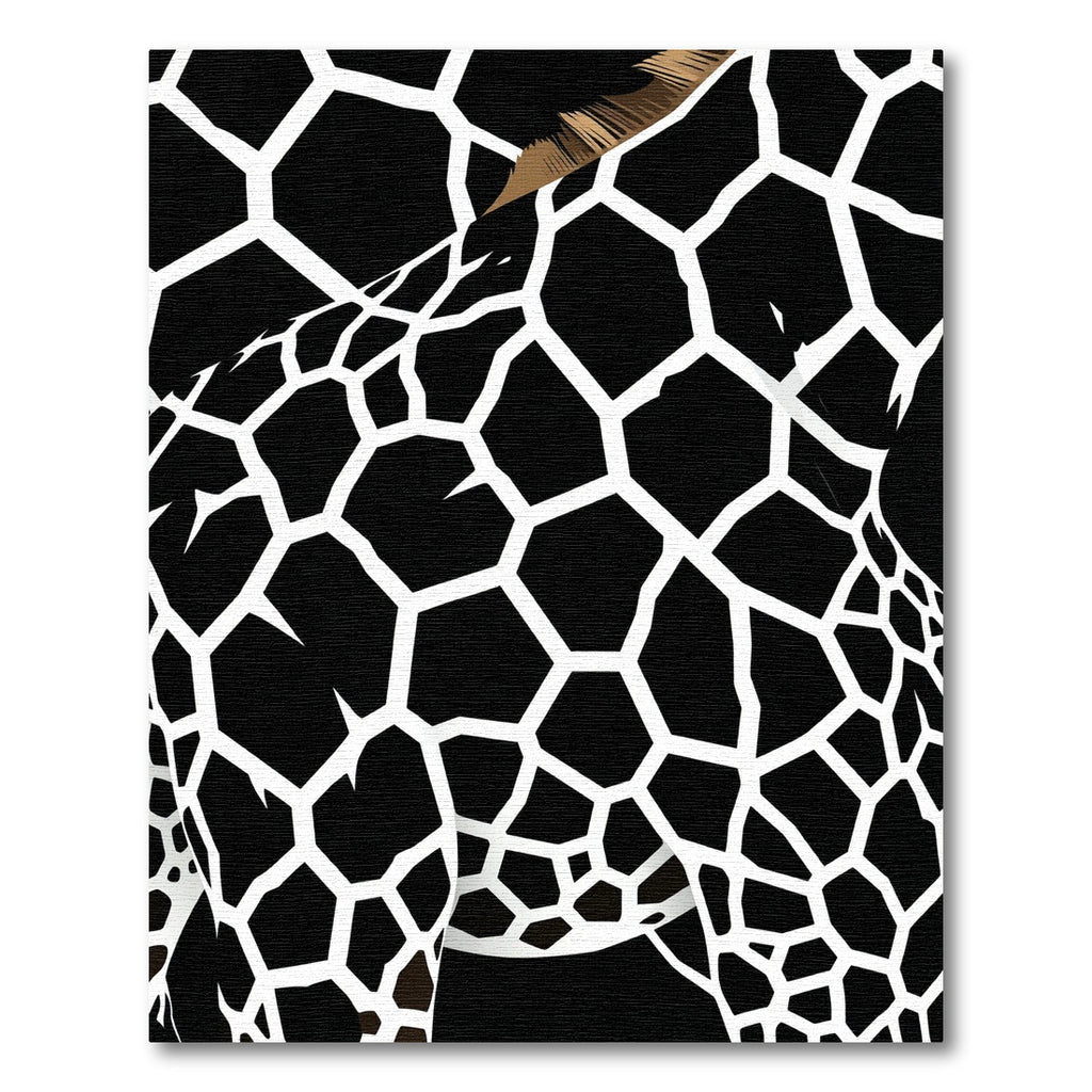 Monochrome Giraffe Spots Pattern Rug