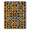 Golden Geometric Celestial Star Lattice Rug
