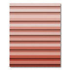 Coral Pink Layered Stripe Rug