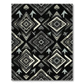 Monochromatic Geometric Arrow Diamond Rug