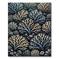 Marine Coral Branch Botanical Illustration Rug