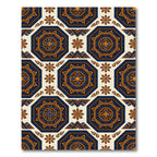 Blue and Golden Octagonal Medallion Rug