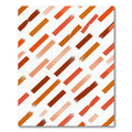 Abstract Burnt Orange Brushstroke Angle Rug