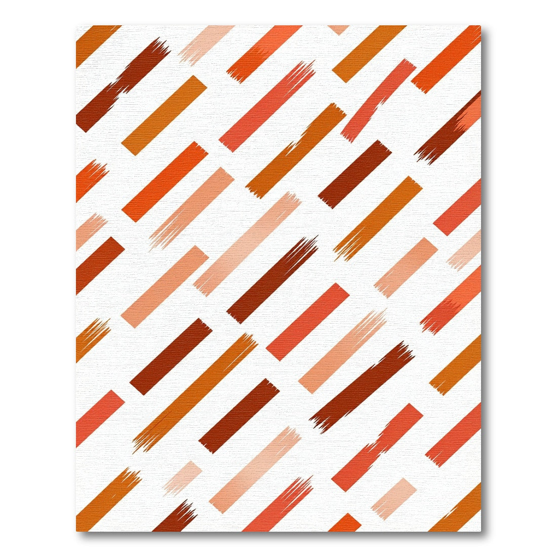 Abstract Burnt Orange Brushstroke Angle Rug