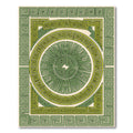 Green Golden Maze Geometric Rug