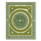 Green Golden Maze Geometric Rug