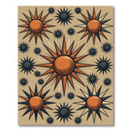 Celestial Burnt Orange Starburst Earthy Rug