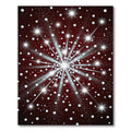 Crimson Starburst Dot Explosion Rug