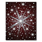 Crimson Starburst Dot Explosion Rug