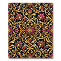 Royal Crimson Gold Floral Vine Rug