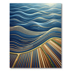 Abstract Wave and Earthy Terrain Rug