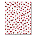 Scattered Red Pink Hearts Pattern Rug