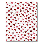 Scattered Red Pink Hearts Pattern Rug