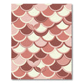 Blush Pink Scalloped Layered Fish Scale Rug