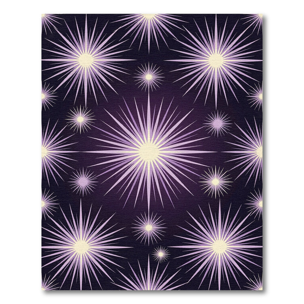 Purple Starburst Bursting Radiance Rug