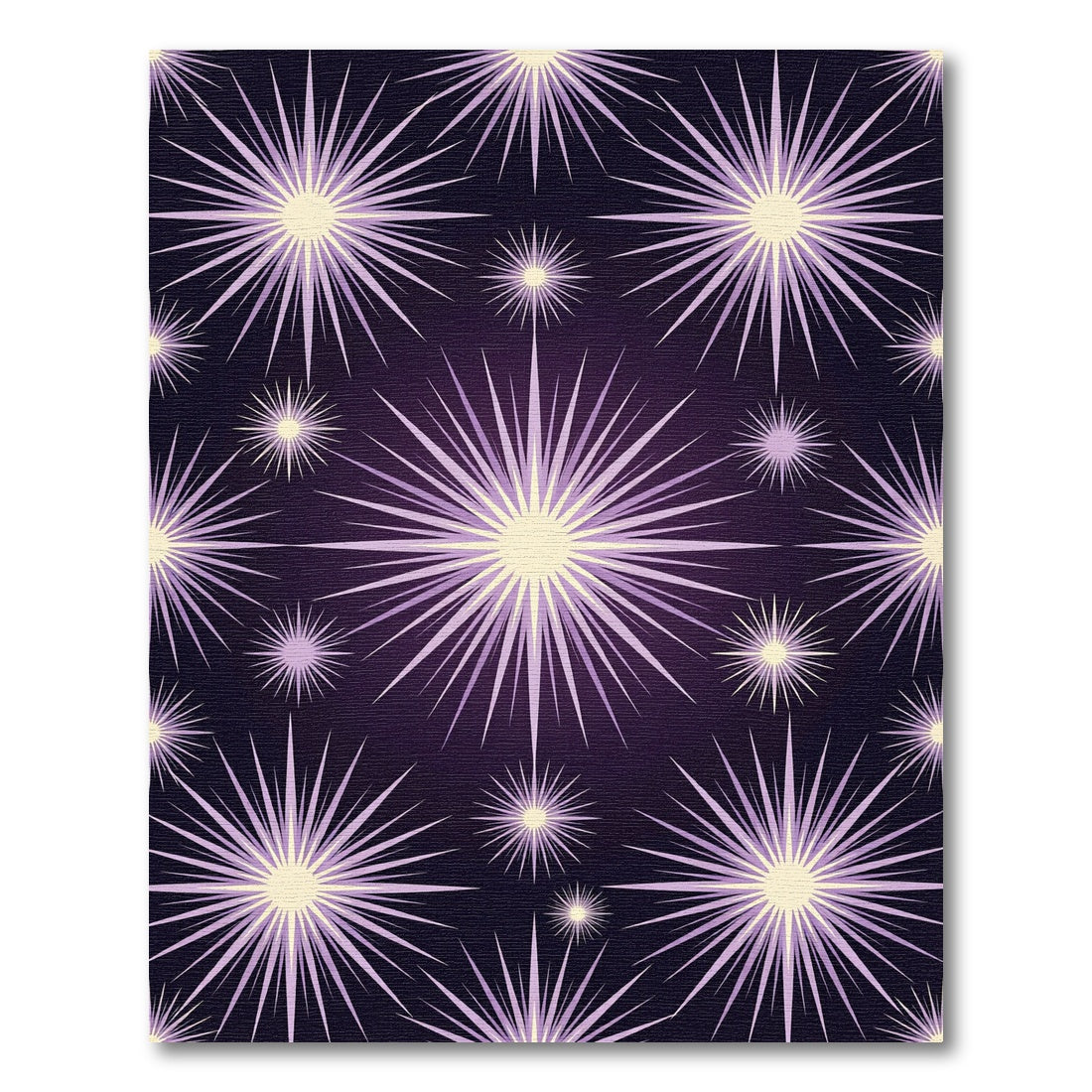 Purple Starburst Bursting Radiance Rug