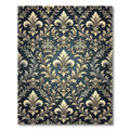 Elegant Gold Fleur De Lis Crown Rug