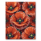 Bold Red Poppy Polka Dot Bloom Rug