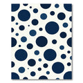 Deep Navy Circles Collage Rug