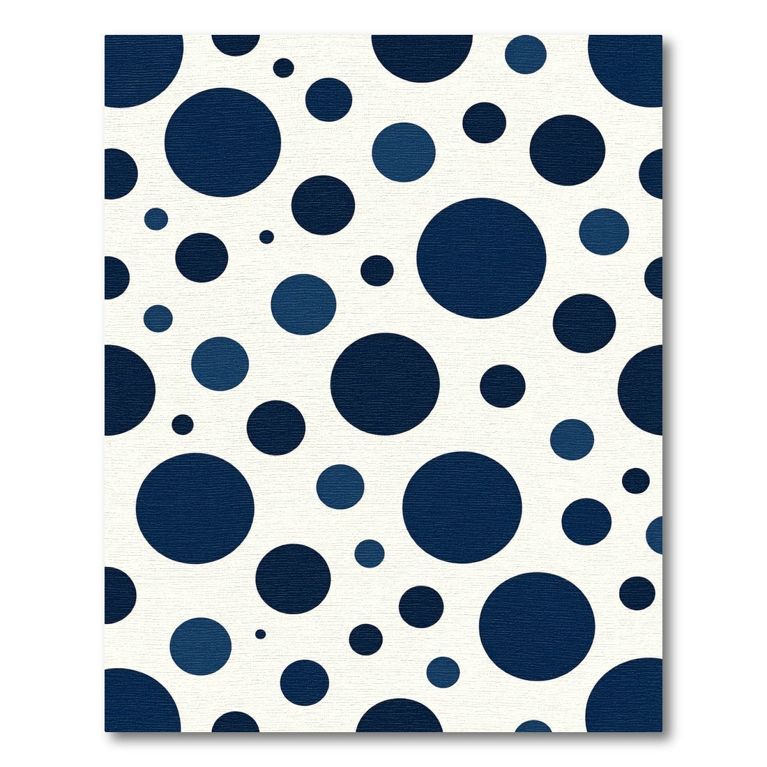 Deep Navy Circles Collage Rug