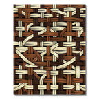Rich Woven Texture Brown Cream Rug