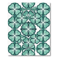 Aqua Clover Floral Abstract Rug