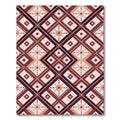 Terracotta Diamond Geometric Lattice Rug
