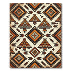 Earthy Geometric Tribal Staircase Rug