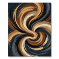 Modern Earthy Swirl Abstract Vortex Rug