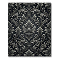 Elegant Silver Floral Scroll Rug
