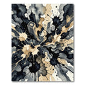 Abstract Urban Splatter Ink Composition Rug