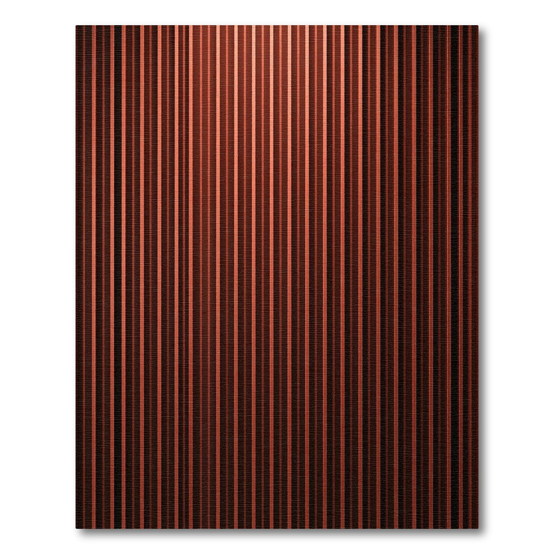 Deep Copper Vertical Stripe Rug