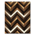 Modern Bronze Chevron Geometric Illusion Rug