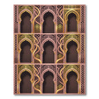Gold Filigree Arch Lattice Wallscape Rug