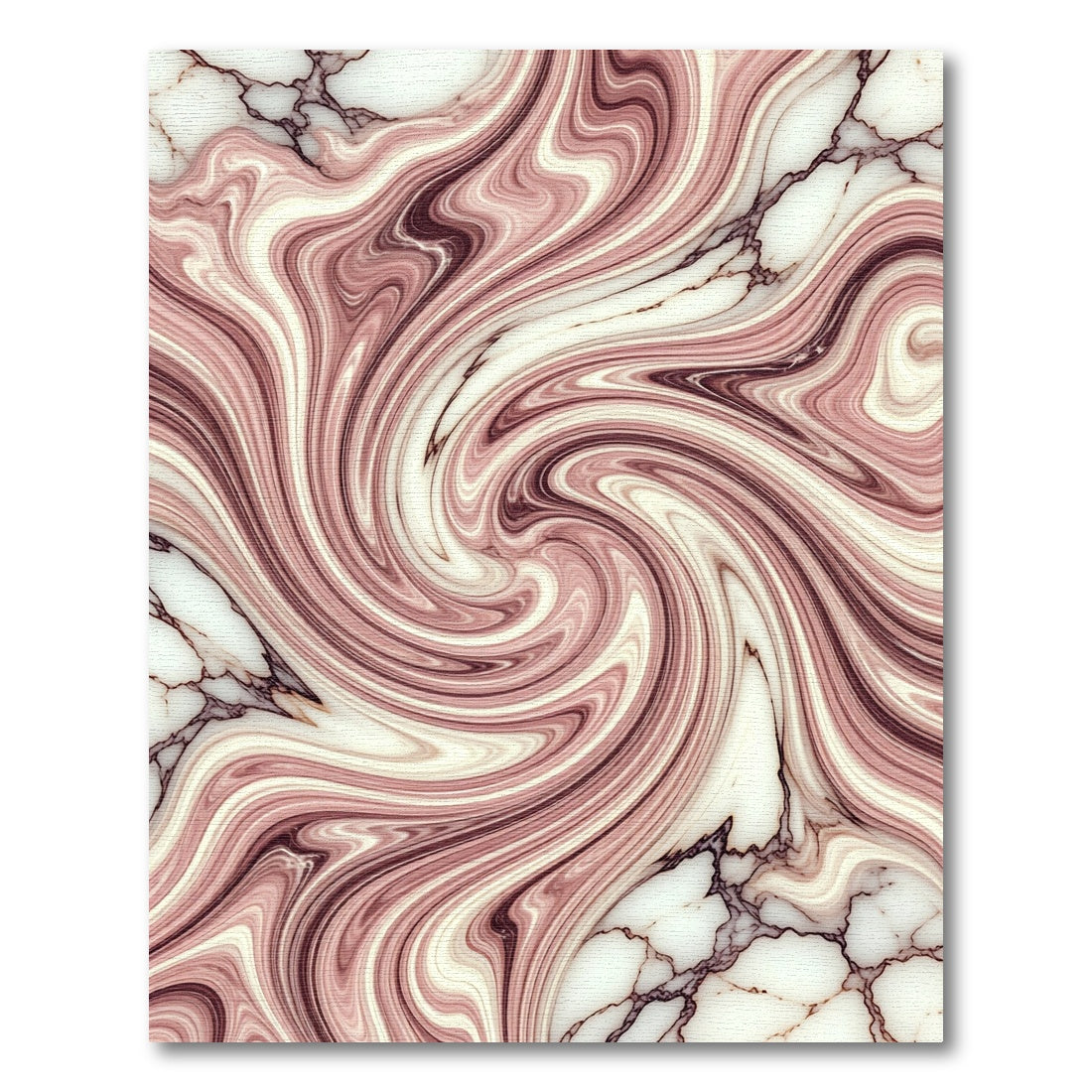 Rose Gold Swirl Marble Abstract Rug
