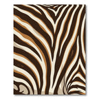 Abstract Earthy Tone Zebra Stripe Rug