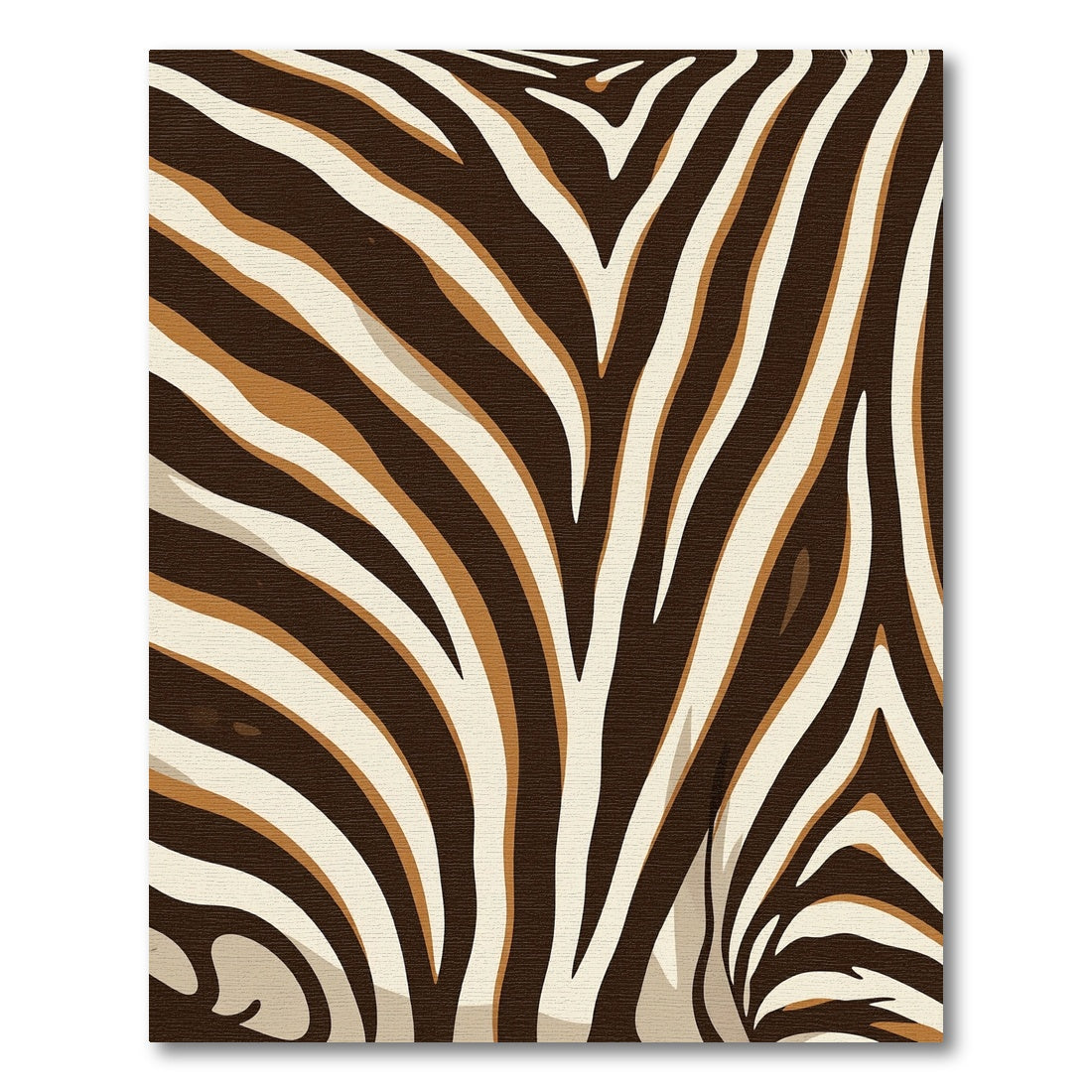 Abstract Earthy Tone Zebra Stripe Rug