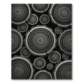 Monochromatic Wood Grain Circle Collage Rug