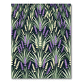 Botanical Lavender Sprigs on Charcoal Rug
