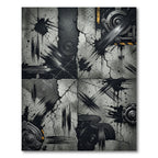 Industrial Black Splatter Concrete Rug