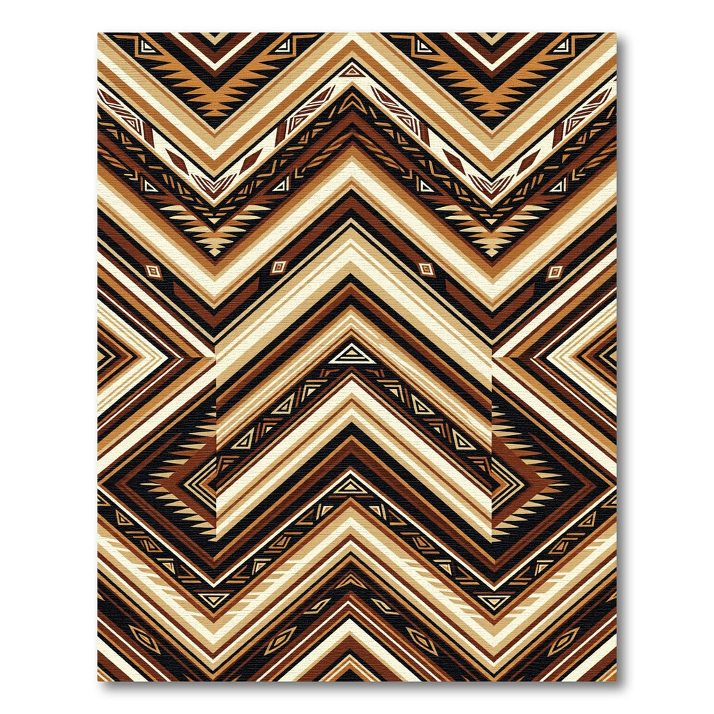 Earthy Toned Chevron Tribal Rug